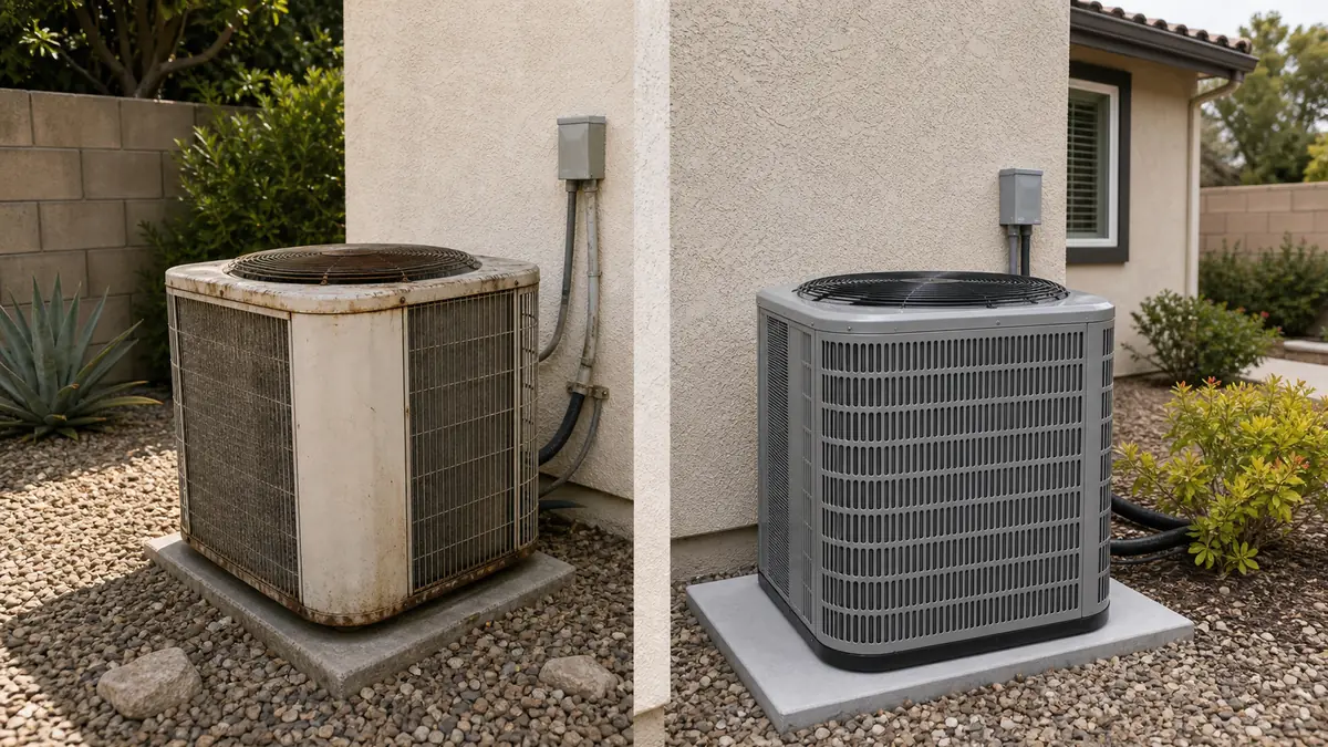 Comparing repair cost against replacement for an aging Trane system in Alhambra