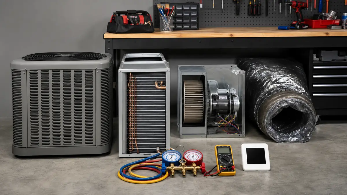 Service van and Trane equipment serving Alhambra, CA neighborhoods